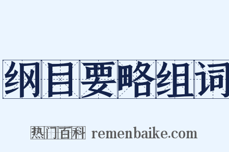 纲目要略组词是什么意思的图片